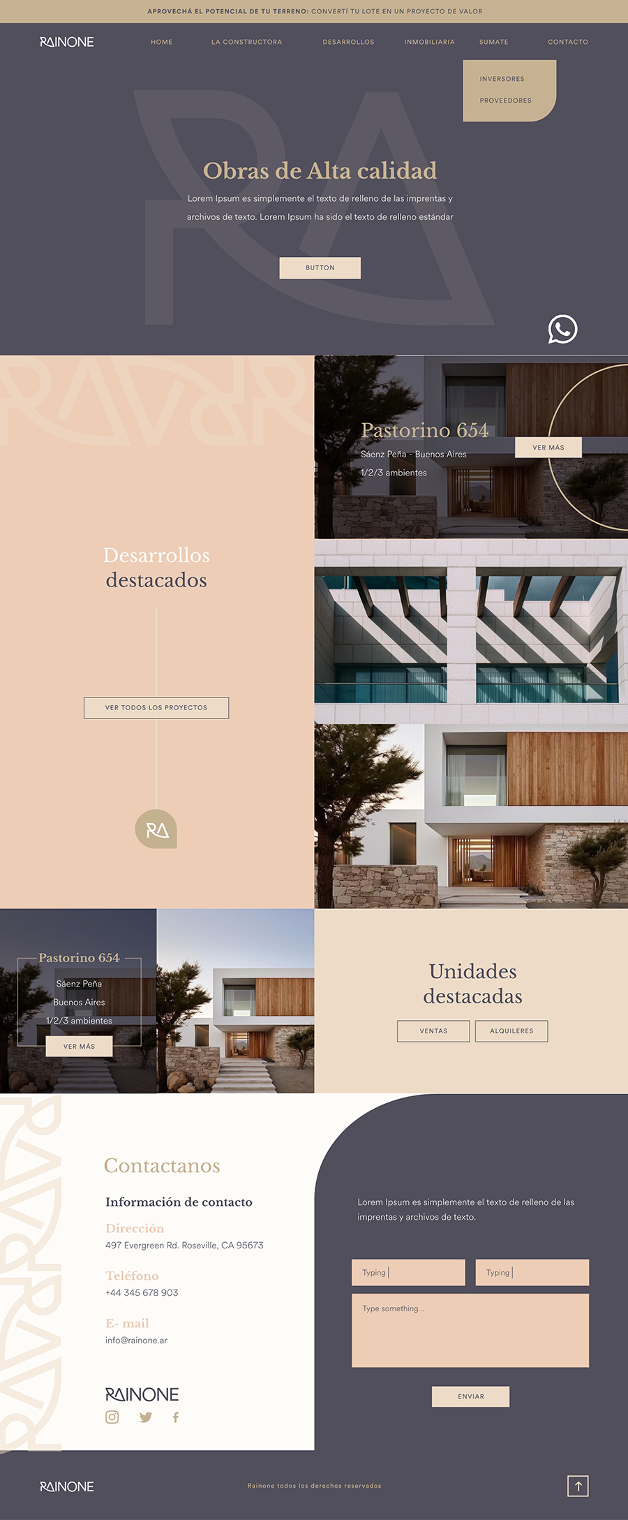 Rainone - Identidad / Interactivo / Servicios Complementarios / Redes Sociales - Aguaviva - Dejamos Marcas