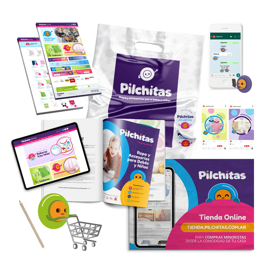 Pilchitas - Identidad / Interactivo / Servicios Complementarios / PACKAGING /  Editorial / Redes Sociales - Aguaviva - Dejamos Marcas